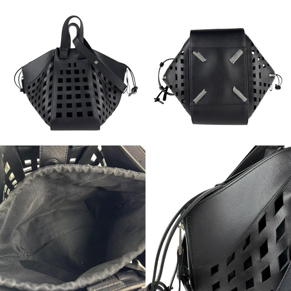 Loewe Leather Tulip Bag Shoulder Black Hammock - Picture 3 of 4